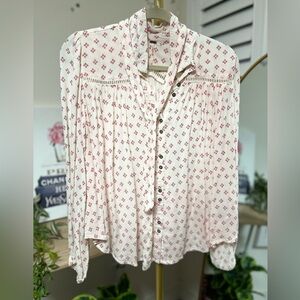 Cotton top with batik print